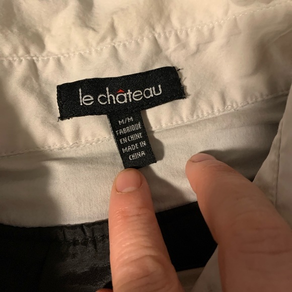 Black and White Belted Dress Top - Picture 4 of 5